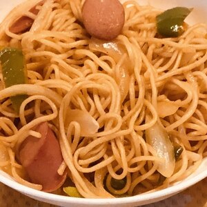 焼きそば麺で！ナポリタン